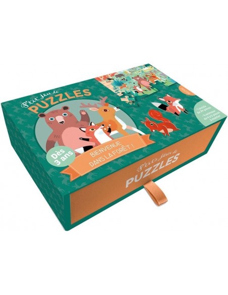 Puzzle Leśny świat + kartonowe zwierzątka, Auzou