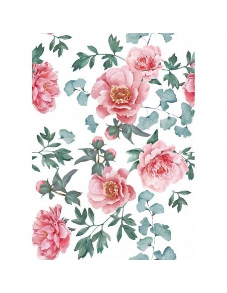 PRZEŚCIERADŁO BAMBOO PEONY DO GONDOLKI / KOSZA MOJŻESZOWEGO, MALOMI