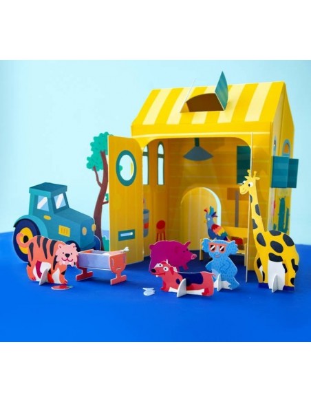 TEKTUROWY DOMEK - ZWIERZĘTA - OMY