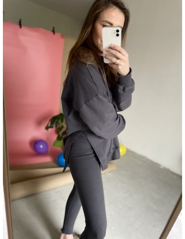 Bluza z rozcięciami, Antracyt, Dingac...