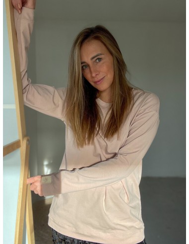 nowość Obszerny longsleeve, Seashell,...