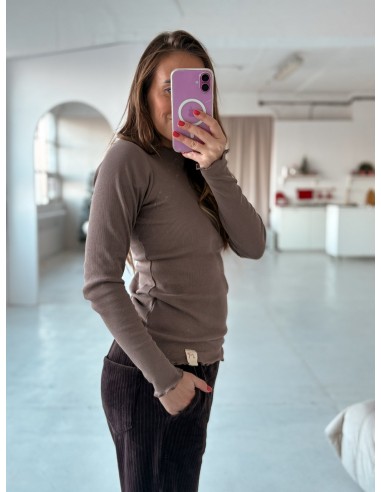 Mniej, Longsleeve prążkowany, mleczna...