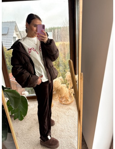 Mniej, Obszerne spodnie sztruksowe z...