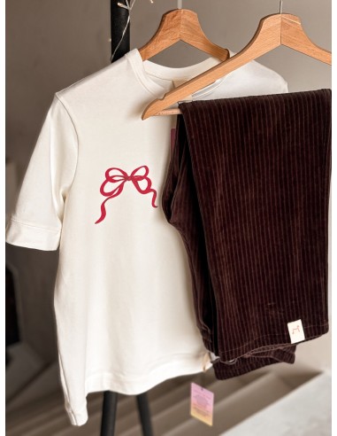 Mniej, Obszerne spodnie sztruksowe z...