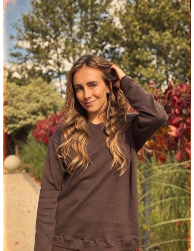 nowość Longsleeve klasyczny, brąz, Mniej