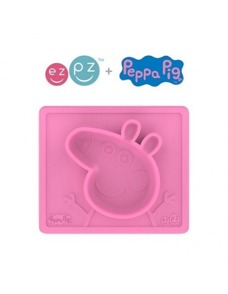 EZPZ - SILIKONOWA MISECZKA Z PODKŁADKĄ, 2W1 PEPPA PIG - RÓŻOWA