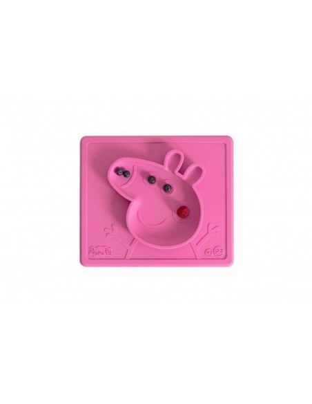 EZPZ - SILIKONOWA MISECZKA Z PODKŁADKĄ, 2W1 PEPPA PIG - RÓŻOWA