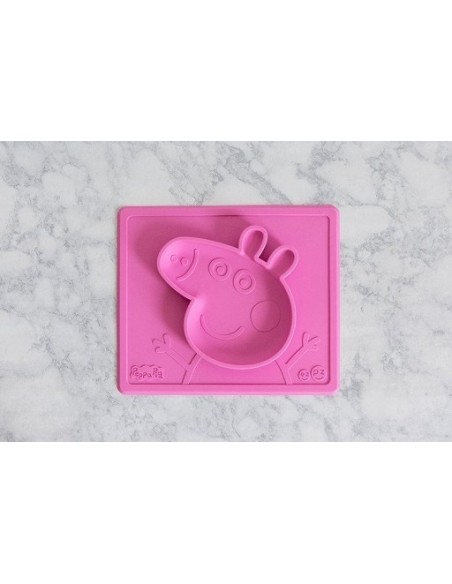 EZPZ - SILIKONOWA MISECZKA Z PODKŁADKĄ, 2W1 PEPPA PIG - RÓŻOWA
